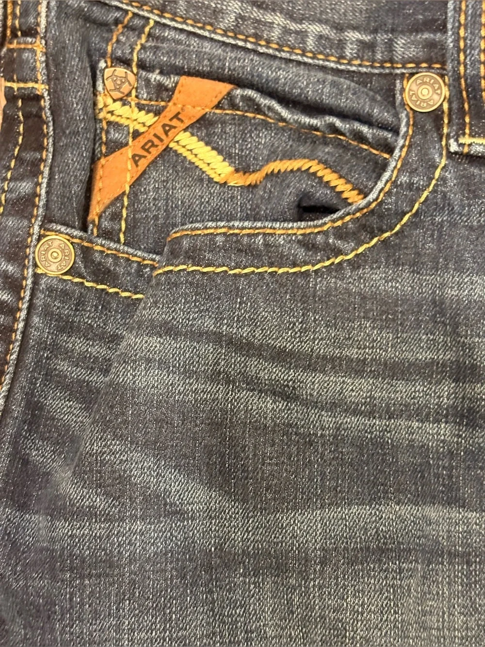 ARIAT MEN'S M7 ROCKER SUMMIT SLIM STRAIGHT STRETCH DENIM JEANS Size 36/34
